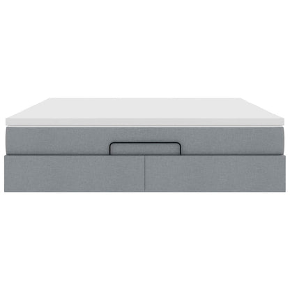 Struttura Letto Pouf con Materasso 180x200 cm in Tessuto