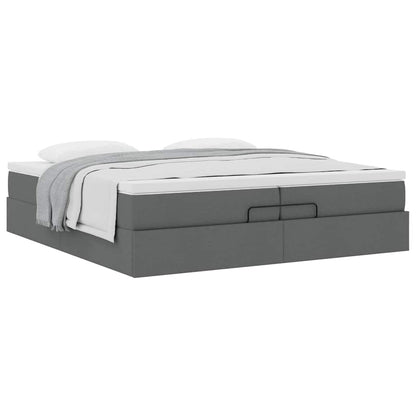 Struttura Letto Pouf con Materassi 200x200 cm in Tessuto | homemem39