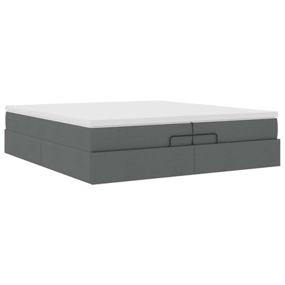 Struttura Letto Pouf con Materassi 200x200 cm in Tessuto | homemem39