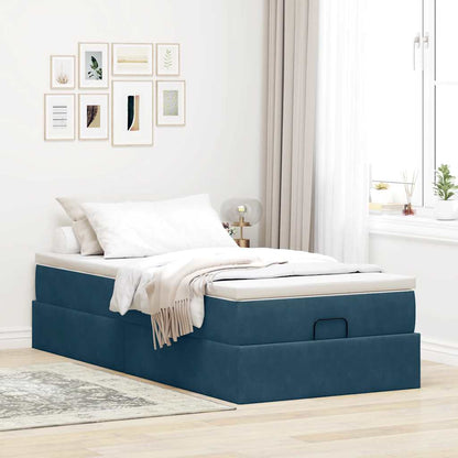 Struttura Letto Pouf con Materasso 80x200 cm Velluto