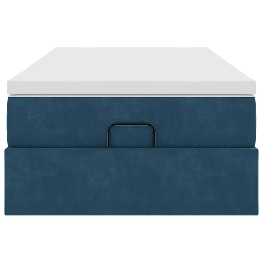 Struttura Letto Pouf con Materasso 80x200 cm Velluto