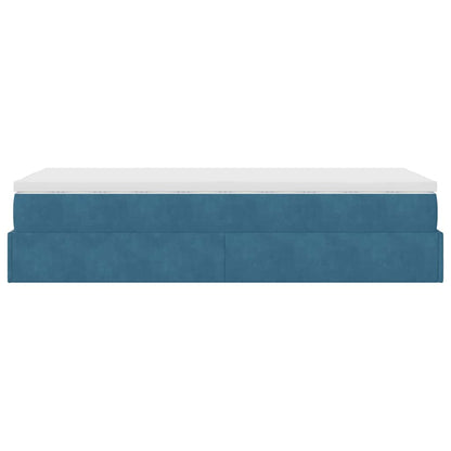 Struttura Letto Pouf con Materasso 80x200 cm Velluto