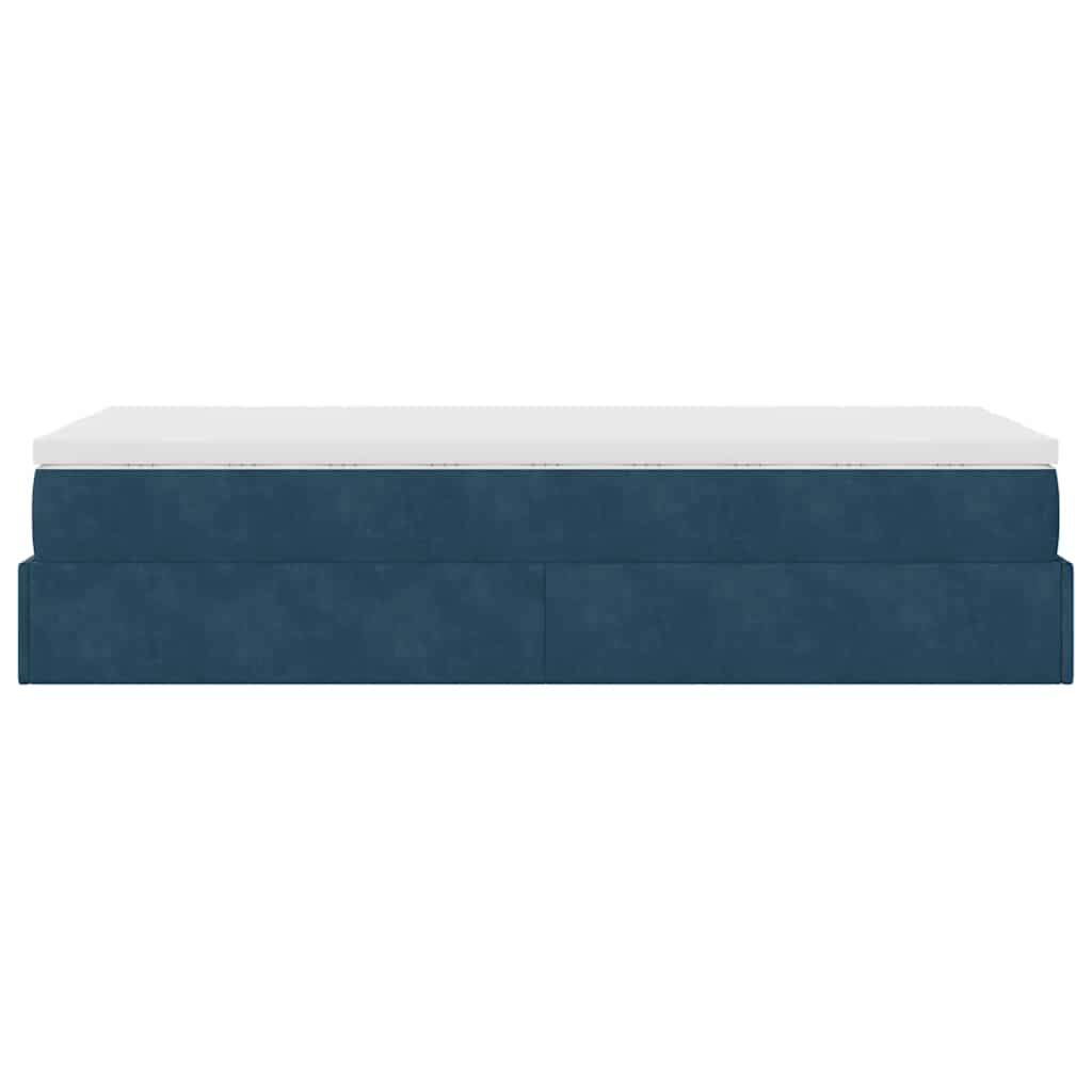 Struttura Letto Pouf con Materasso 80x200 cm Velluto