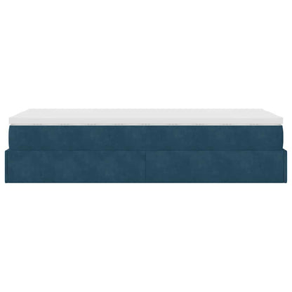 Struttura Letto Pouf con Materasso 80x200 cm Velluto