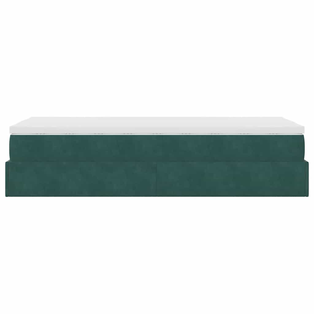 Struttura Letto Pouf con Materasso 90x190 cm in Velluto