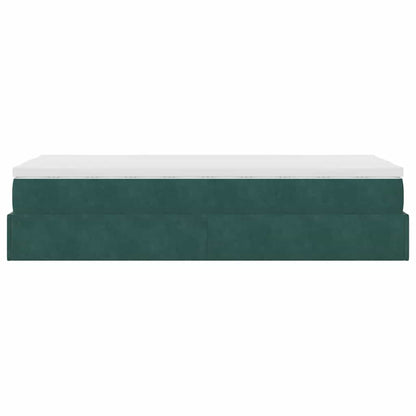 Struttura Letto Pouf con Materasso 90x190 cm in Velluto