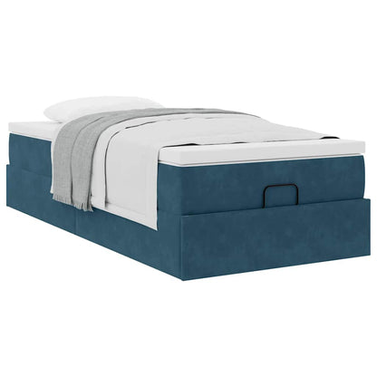Struttura Letto Pouf con Materasso 90x190 cm in Velluto | homemem39