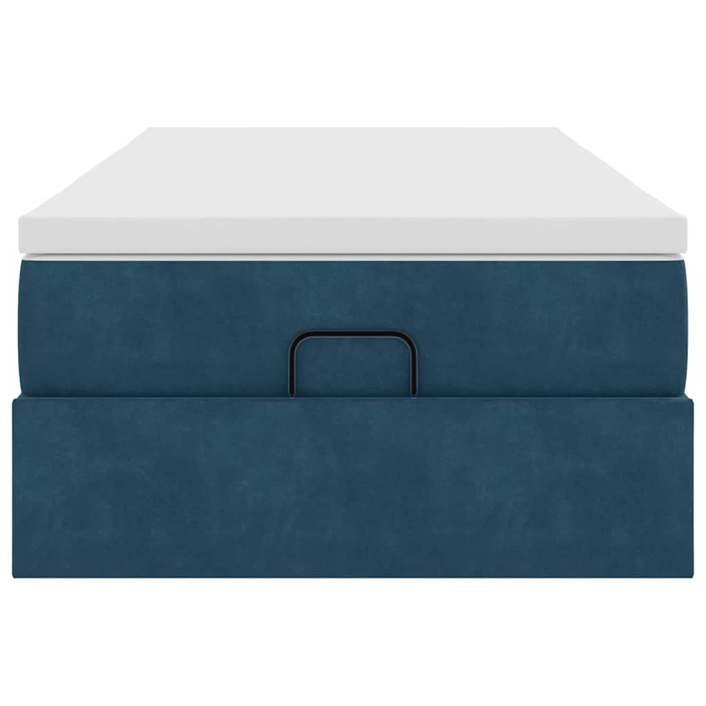 Struttura Letto Pouf con Materasso 90x190 cm in Velluto | homemem39