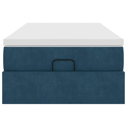 Struttura Letto Pouf con Materasso 90x190 cm in Velluto | homemem39