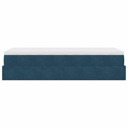 Struttura Letto Pouf con Materasso 90x190 cm in Velluto | homemem39