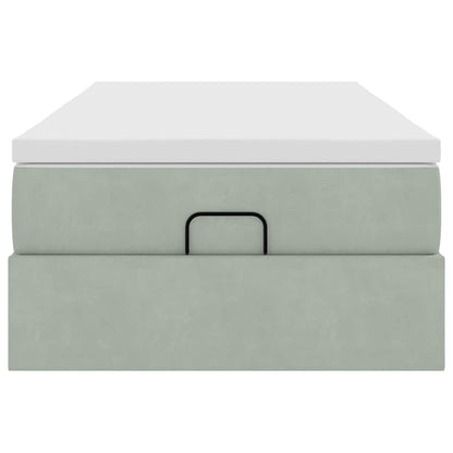 Struttura Letto Pouf con Materasso 90x200 cm in Velluto - homemem39