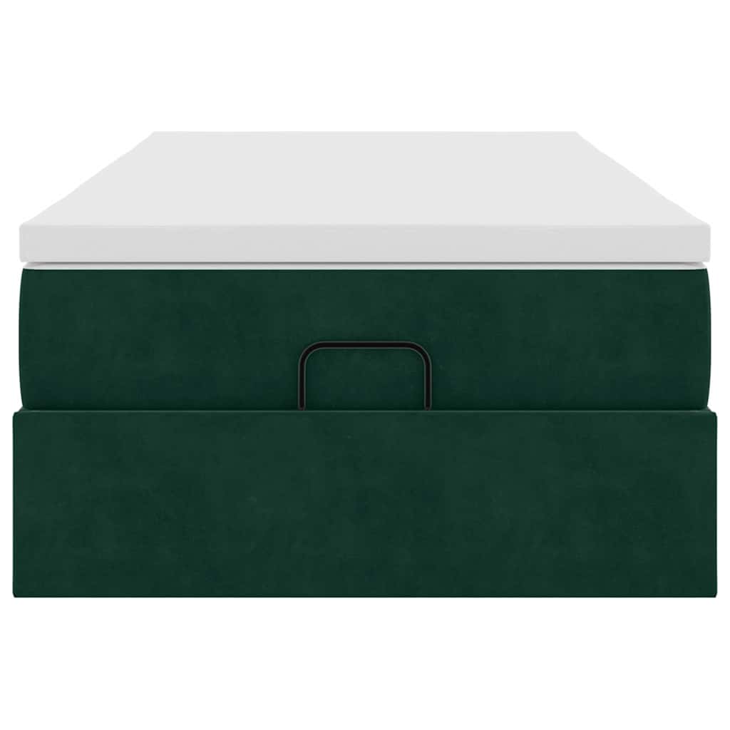 Struttura Letto Pouf con Materasso 90x200 cm in Velluto