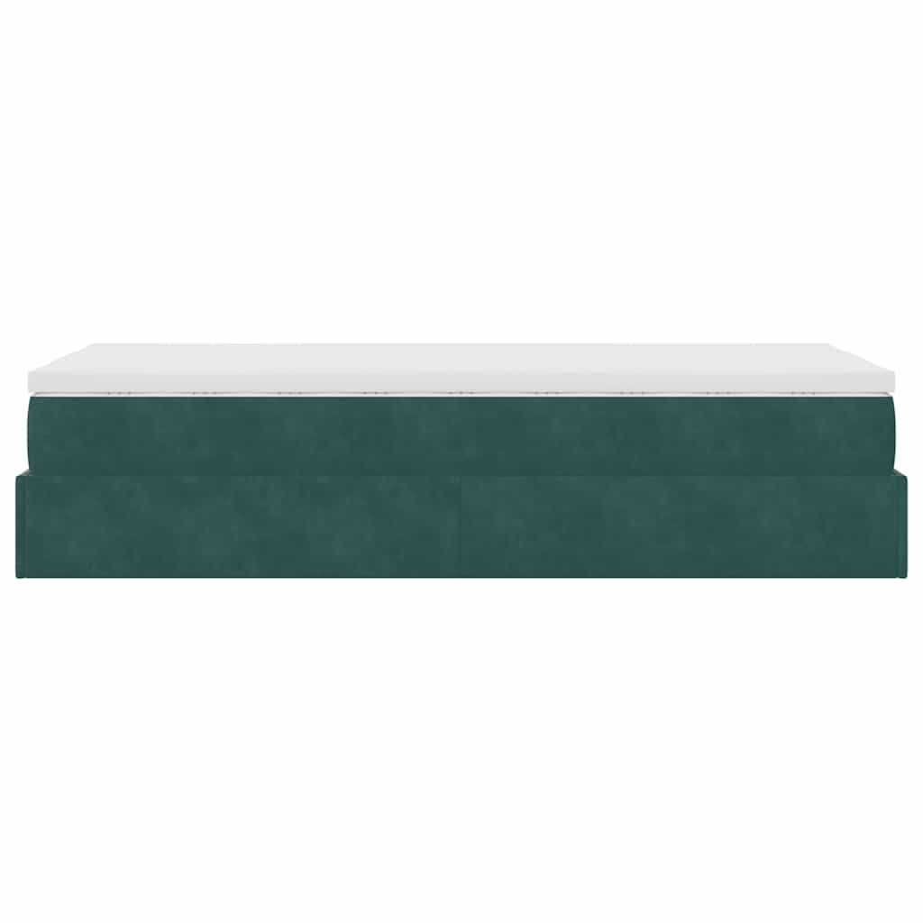 Struttura Letto Pouf con Materasso 90x200 cm in Velluto - homemem39
