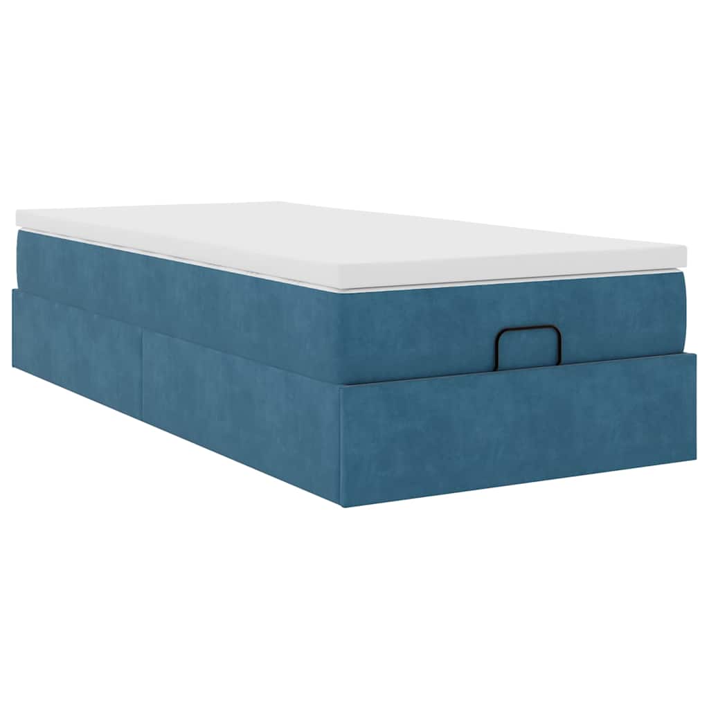 Struttura Letto Pouf con Materasso 90x200 cm in Velluto - homemem39