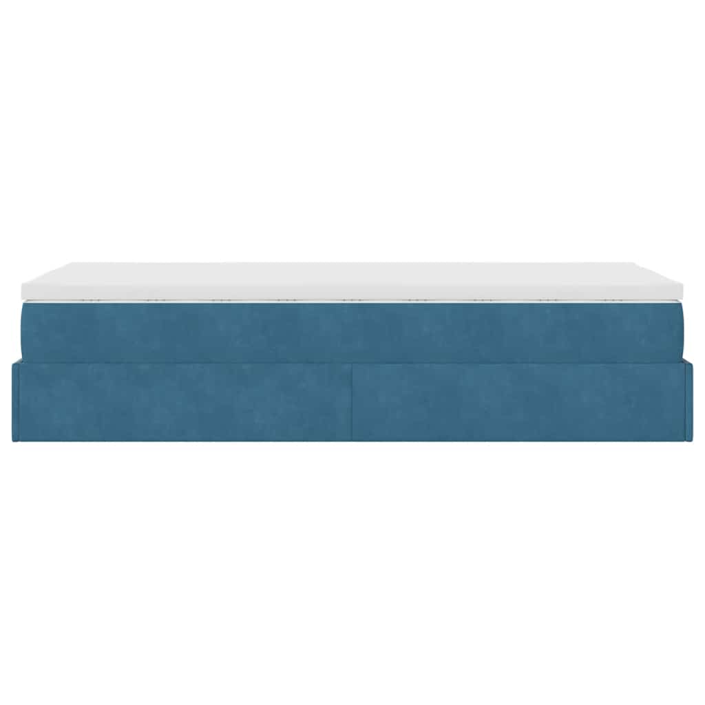 Struttura Letto Pouf con Materasso 90x200 cm in Velluto - homemem39