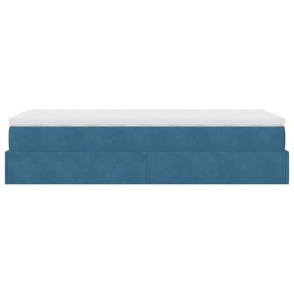 Struttura Letto Pouf con Materasso 90x200 cm in Velluto - homemem39