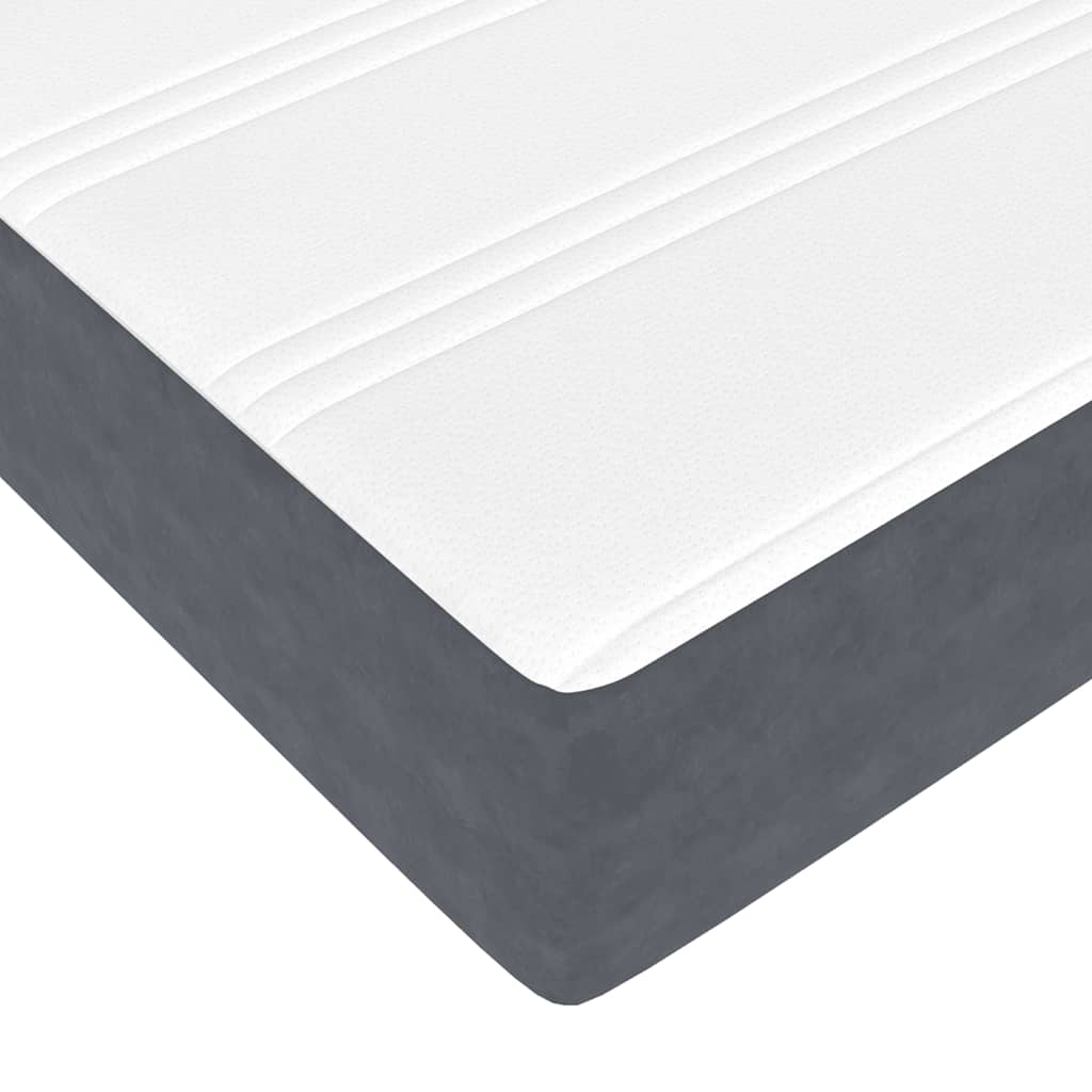 Struttura Letto Pouf con Materasso 100x200 cm Velluto