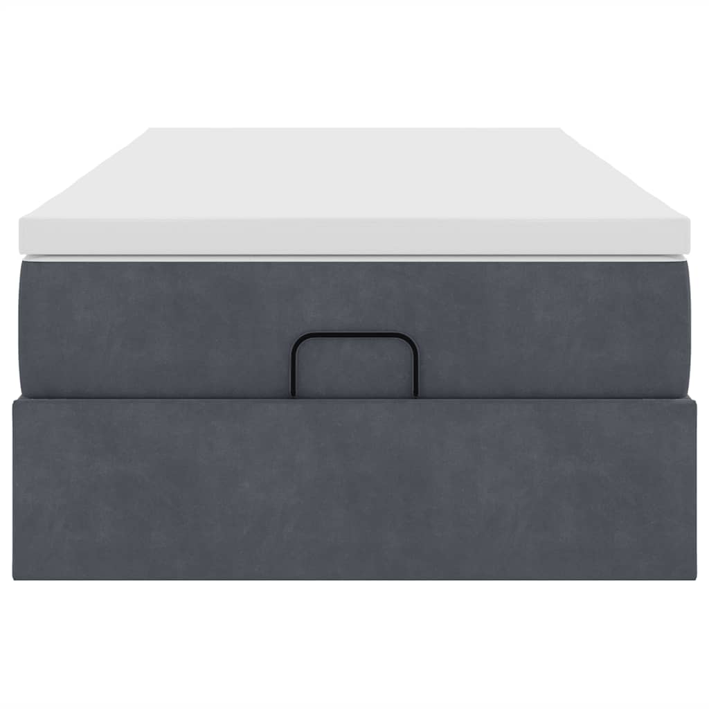 Struttura Letto Pouf con Materasso 100x200 cm Velluto