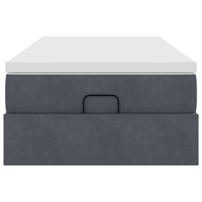 Struttura Letto Pouf con Materasso 100x200 cm Velluto