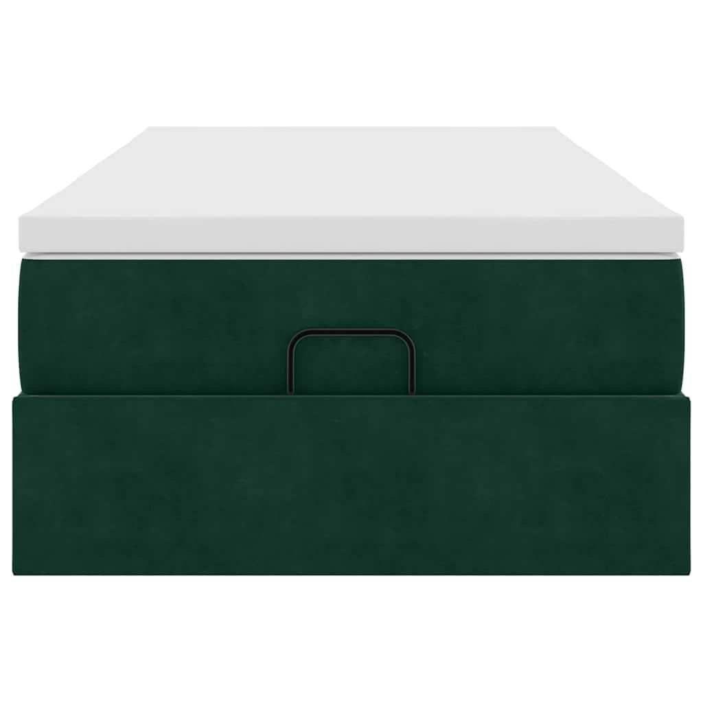 Struttura Letto Pouf con Materasso 100x200 cm Velluto