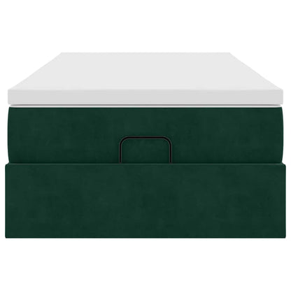 Struttura Letto Pouf con Materasso 100x200 cm Velluto