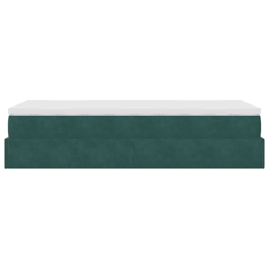 Struttura Letto Pouf con Materasso 100x200 cm Velluto
