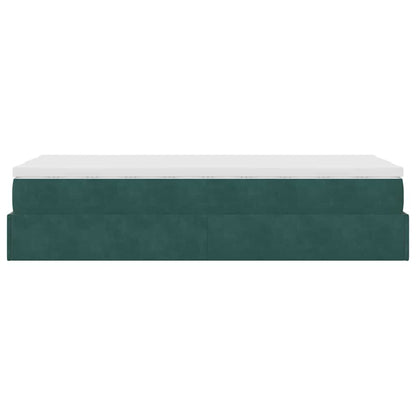 Struttura Letto Pouf con Materasso 100x200 cm Velluto