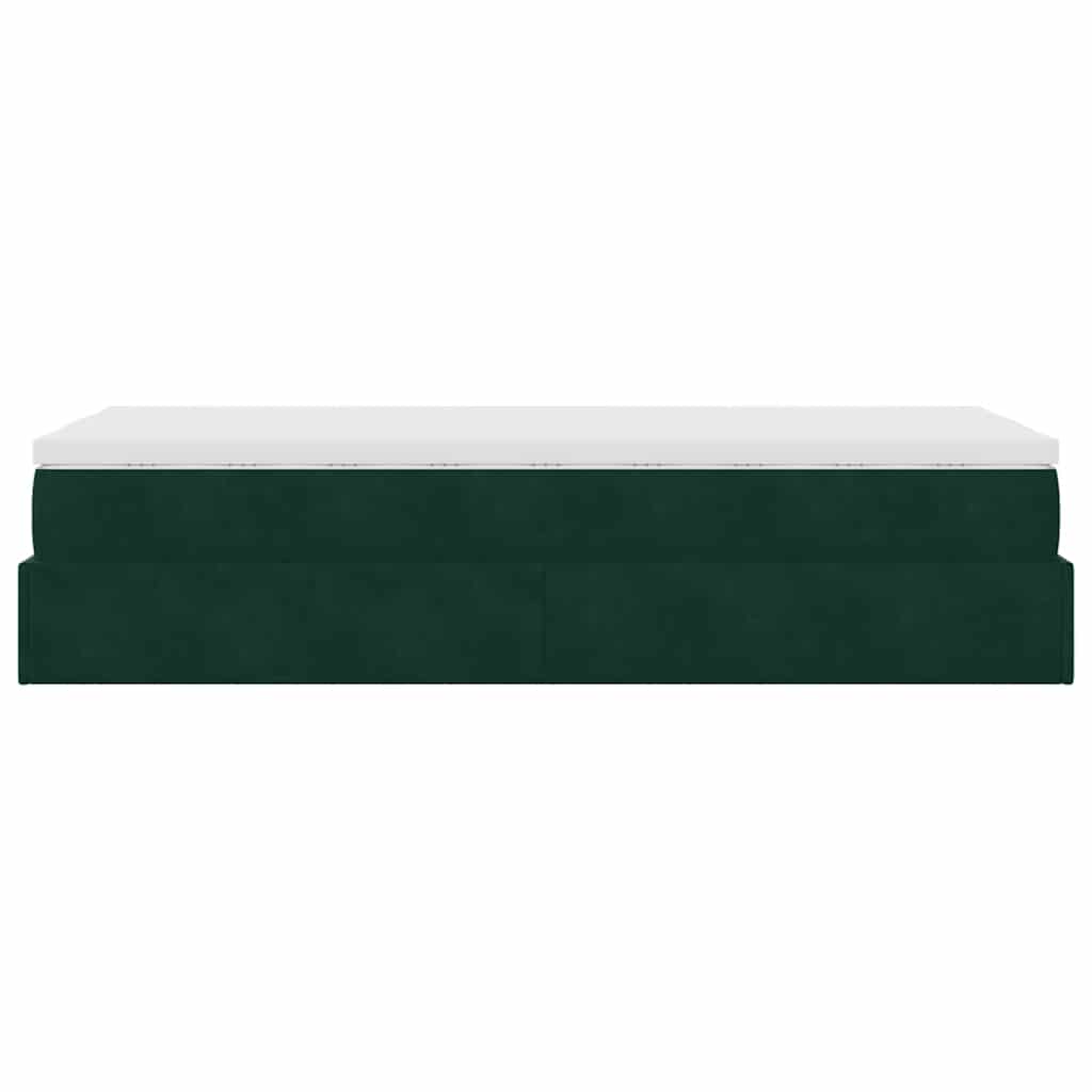 Struttura Letto Pouf con Materasso 100x200 cm Velluto