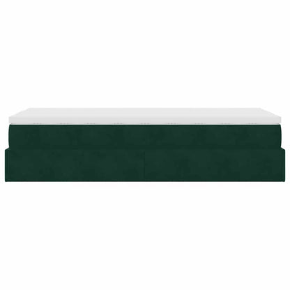 Struttura Letto Pouf con Materasso 100x200 cm Velluto