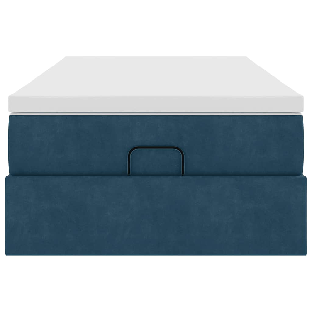 Struttura Letto Pouf con Materasso 100x200 cm Velluto