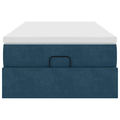 Struttura Letto Pouf con Materasso 100x200 cm Velluto