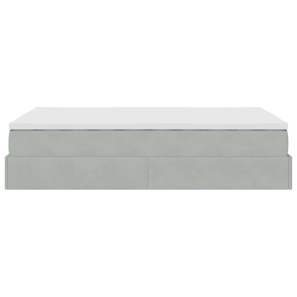 Struttura Letto Pouf con Materasso 120x200 cm Velluto