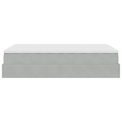 Struttura Letto Pouf con Materasso 120x200 cm Velluto