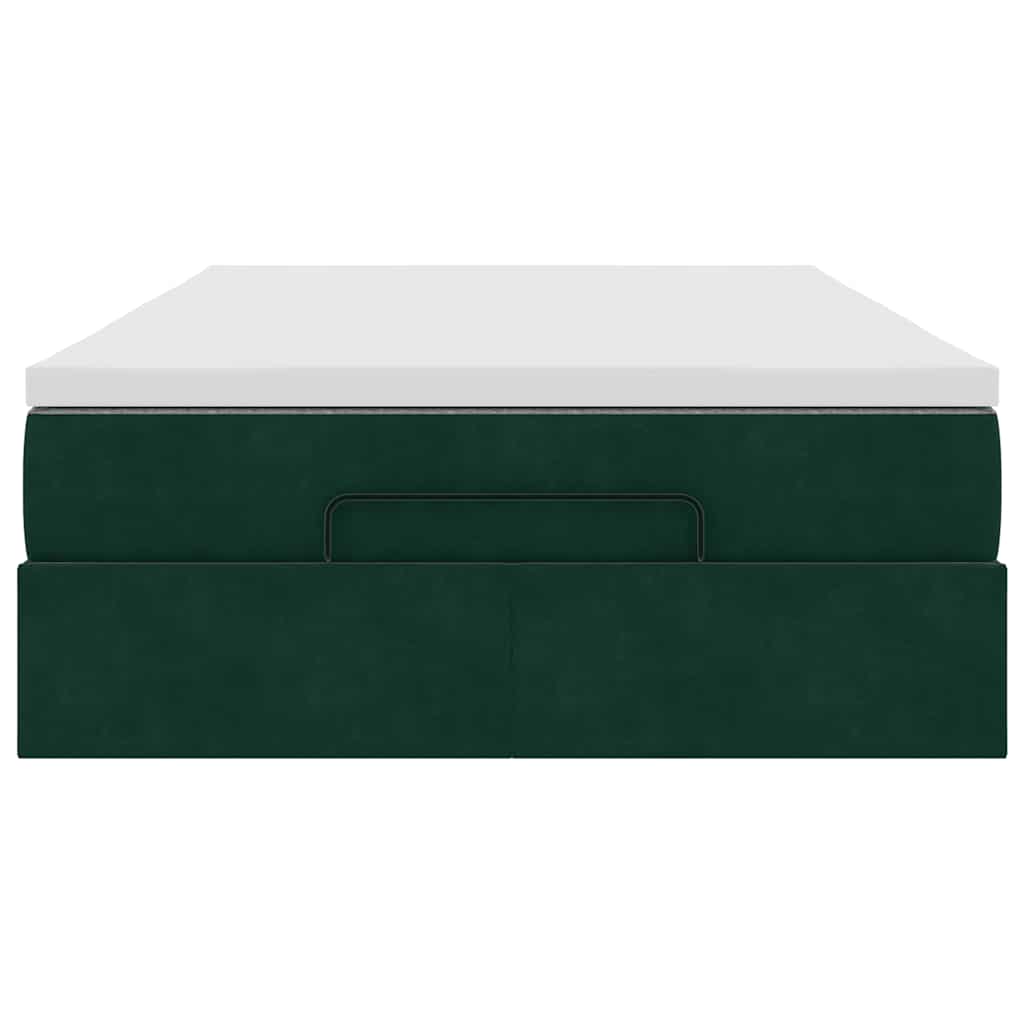 Struttura Letto Pouf con Materasso 120x200 cm Velluto