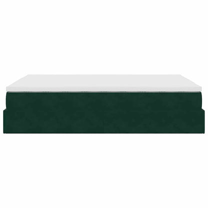 Struttura Letto Pouf con Materasso 140x190 cm in Velluto | homemem39