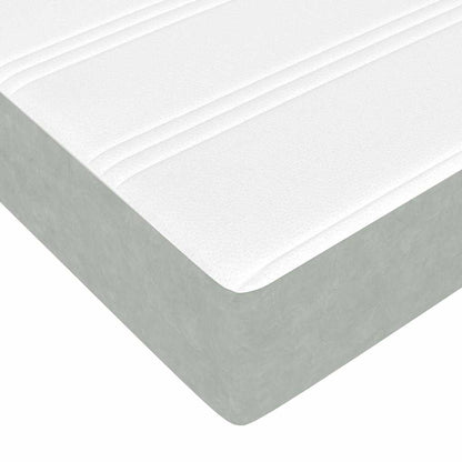 Struttura Letto Pouf con Materasso 140x200 cm in Velluto