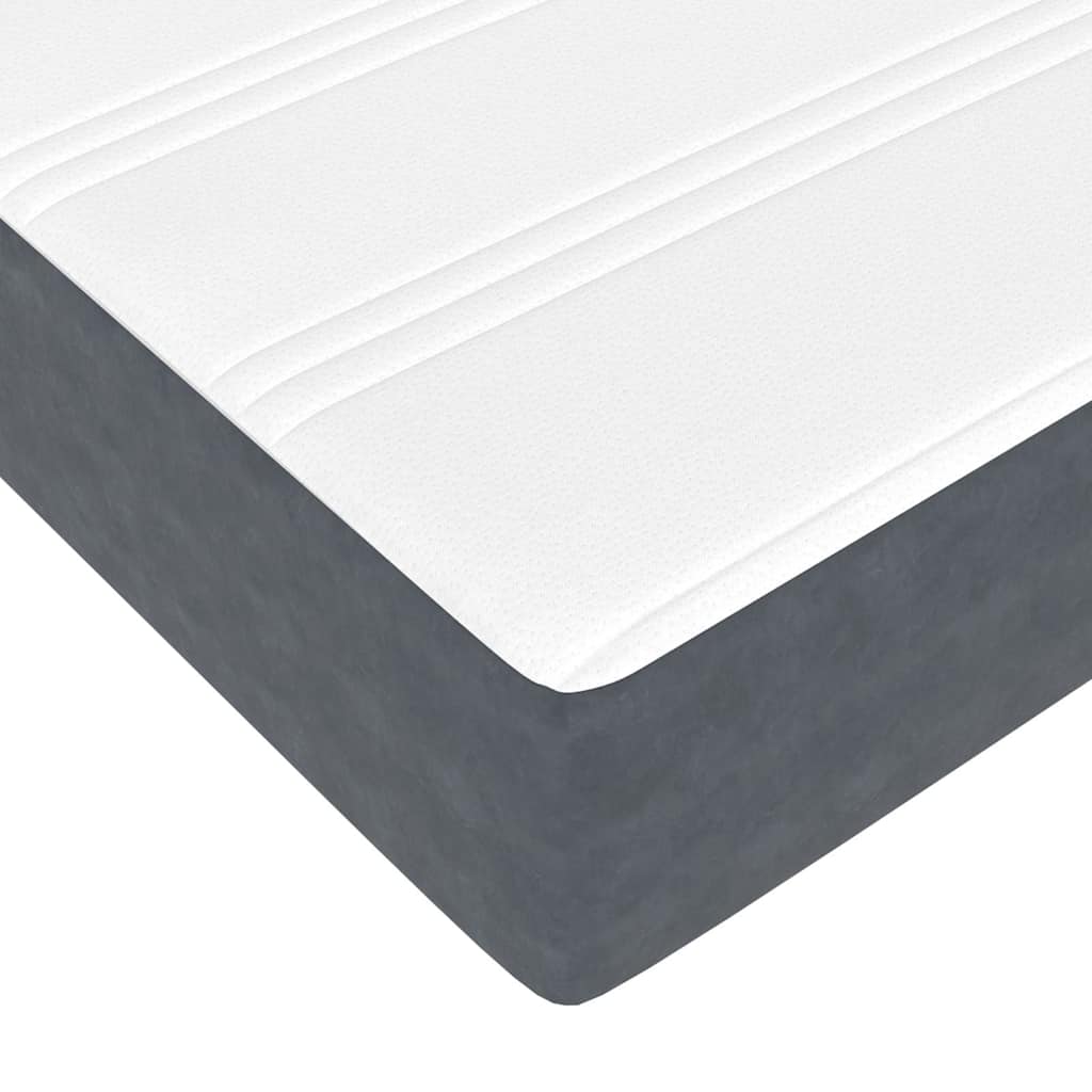 Struttura Letto Pouf con Materasso 140x200 cm in Velluto