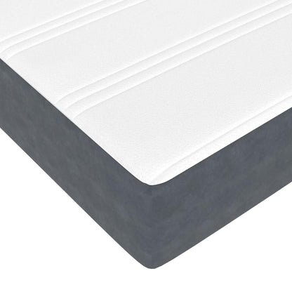 Struttura Letto Pouf con Materasso 140x200 cm in Velluto