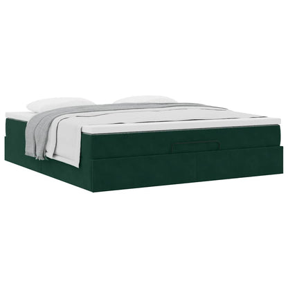 Struttura Letto Pouf con Materasso 160x200 cm in Velluto | homemem39