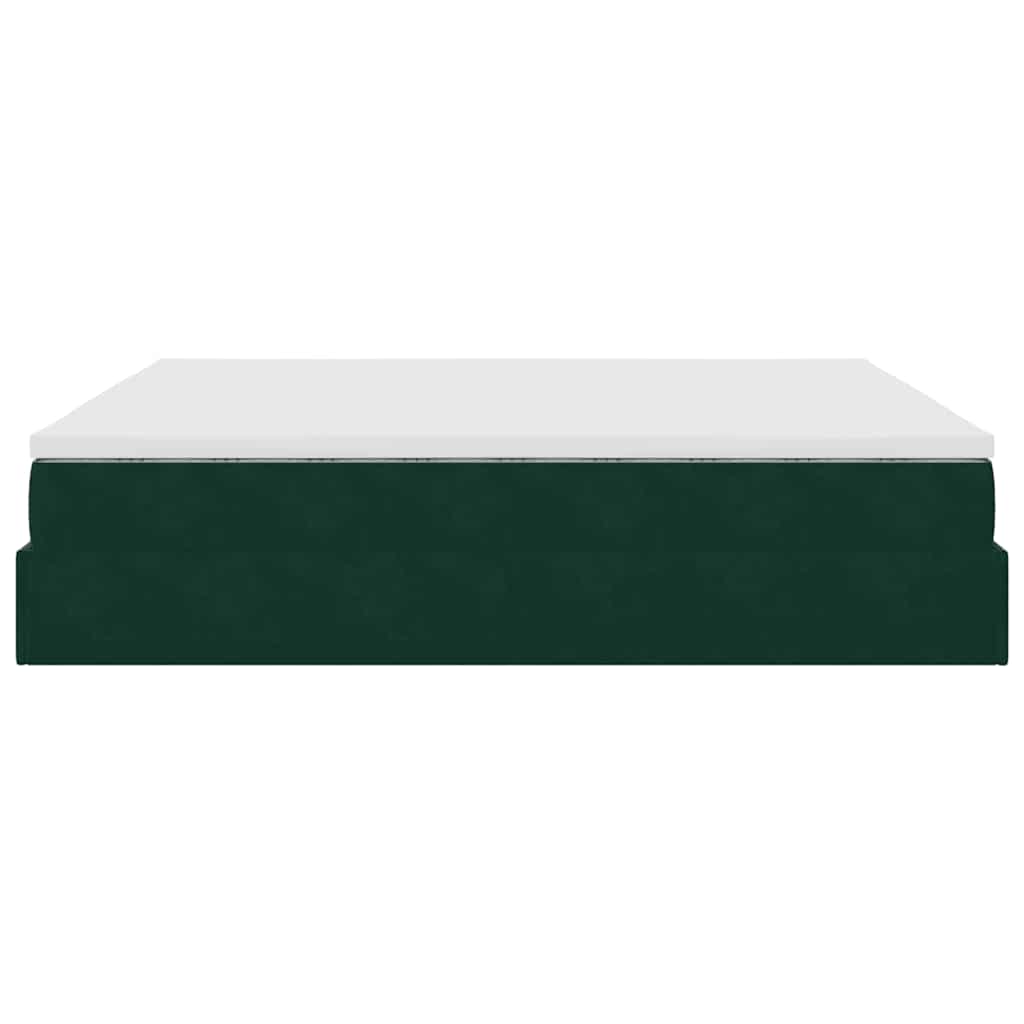 Struttura Letto Pouf con Materasso 160x200 cm in Velluto | homemem39