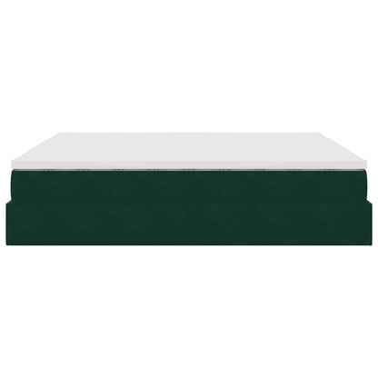 Struttura Letto Pouf con Materasso 160x200 cm in Velluto | homemem39
