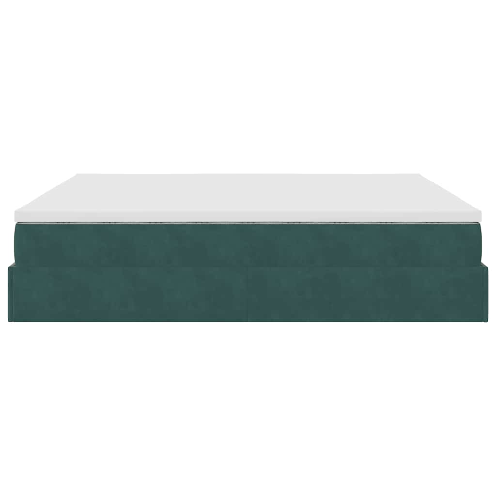 Struttura Letto Pouf con Materasso 180x200 cm in Velluto - homemem39