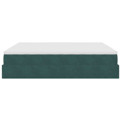 Struttura Letto Pouf con Materasso 180x200 cm in Velluto - homemem39
