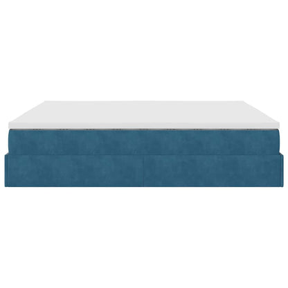 Struttura Letto Pouf con Materasso 180x200 cm in Velluto - homemem39