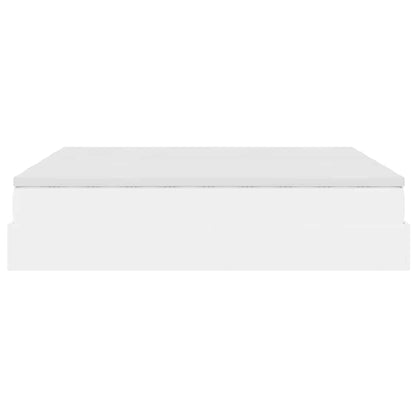 Struttura Letto Pouf con Materassi Bianco 180x200 cm Similpelle | homemem39