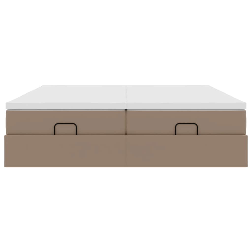 Struttura Letto Pouf con Materassi 180x200 cm Similpelle