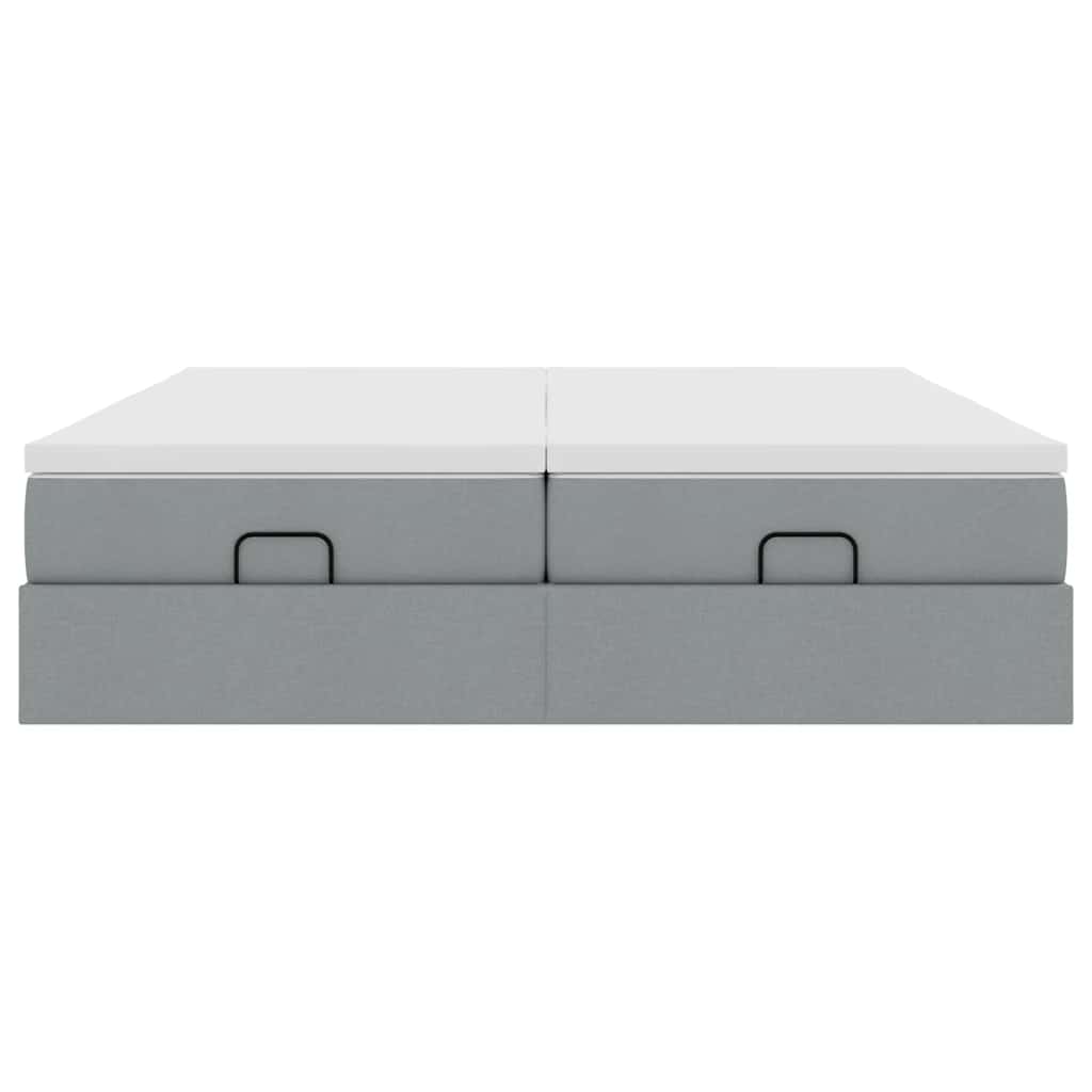 Struttura Letto Pouf con Materassi 160x200 cm in Tessuto