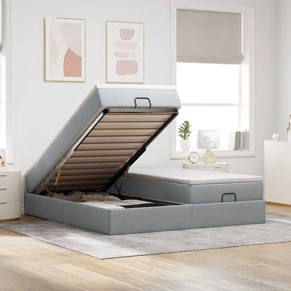 Struttura Letto Pouf con Materassi 160x200 cm in Tessuto