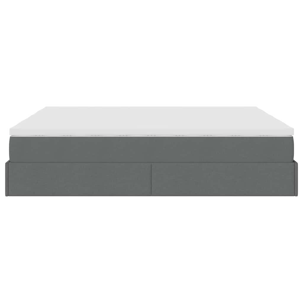 Struttura Letto Pouf con Materassi 160x200 cm in Tessuto
