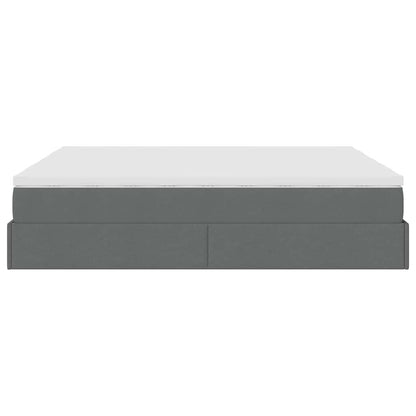 Struttura Letto Pouf con Materassi 160x200 cm in Tessuto